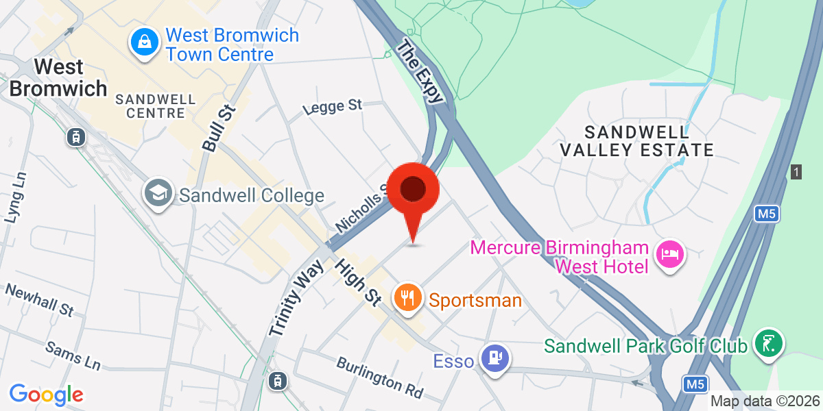 Map of Thynne Street, West Bromwich, West Midlands, B70