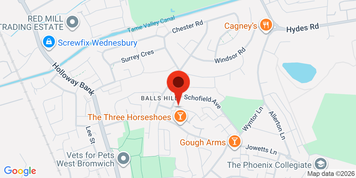 Map of James Watt Street, West Bromwich, West Midlands, B71
