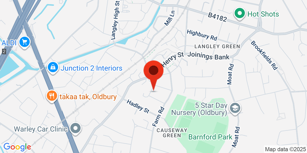 Map of Cross Street, Oldbury, West Midlands, B68