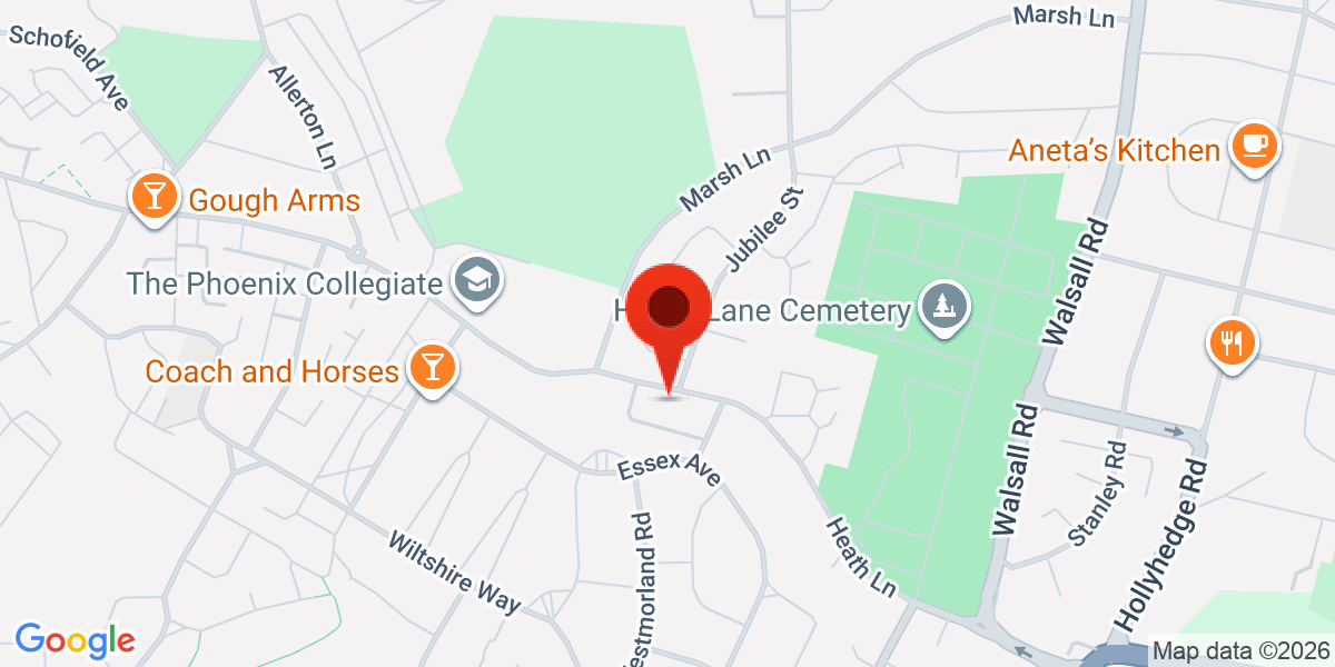 Map of Heath Lane, West Bromwich, West Midlands, B71