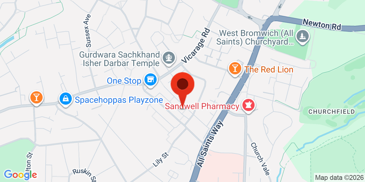 Map of Esher Road, West Bromwich, West Midlands, B71