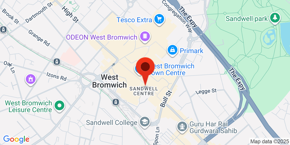 Map of High Street, West Bromwich, West Midlands, B70