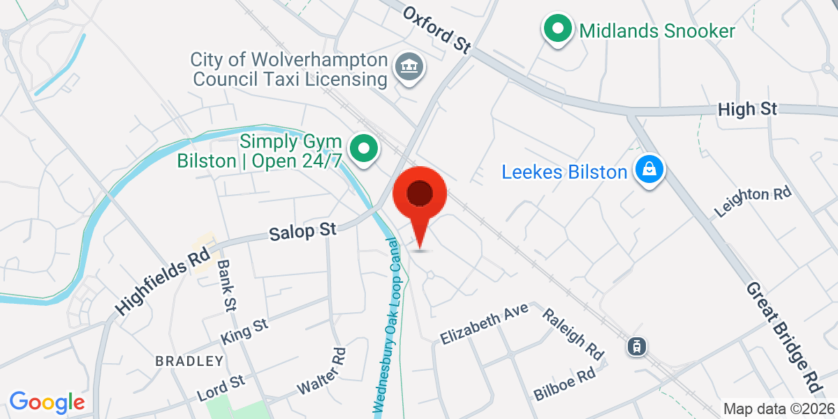 Map of Loxdale Sidings, Bilston, West Midlands, WV14