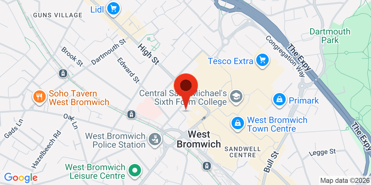 Map of Victoria Street, West Bromwich, West Midlands, B70