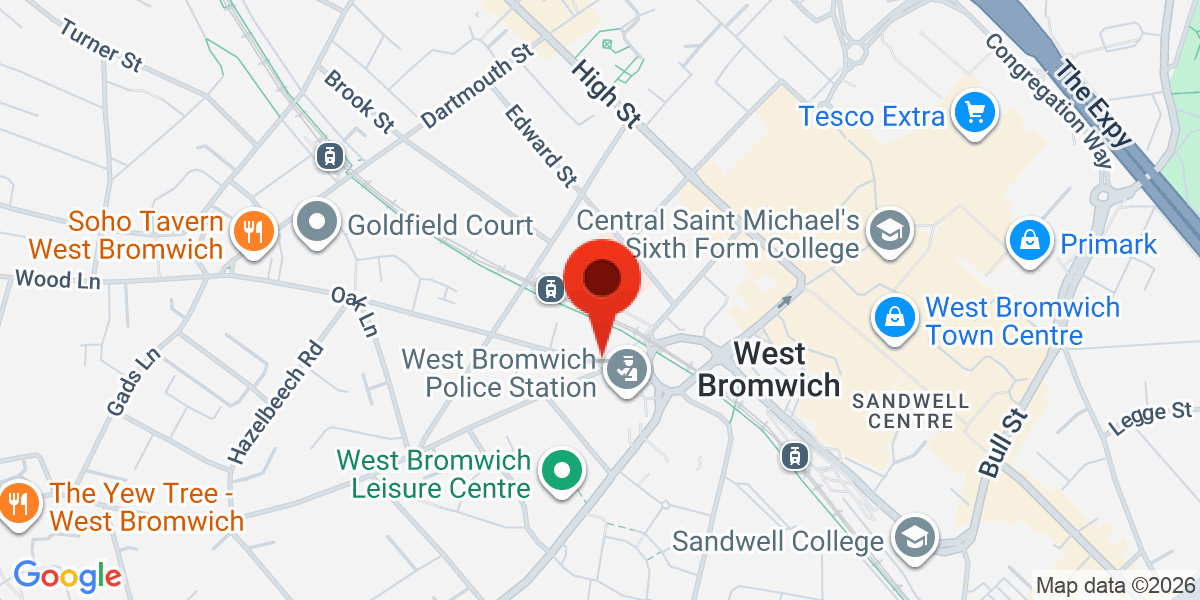 Map of Victoria Street, B70