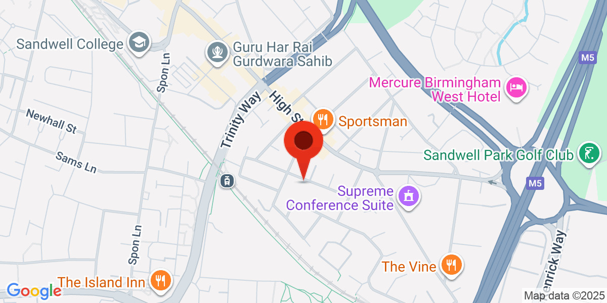 Map of Burlington Road, West Bromwich, West Midlands, B70