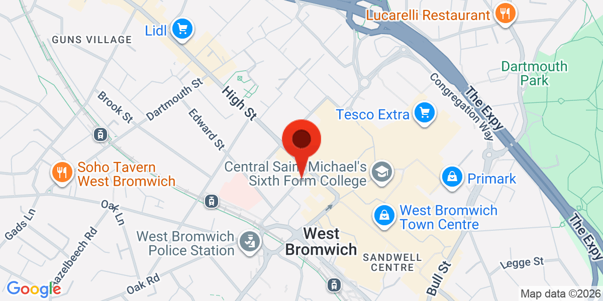 Map of Victoria Street, West Bromwich, West Midlands, B70