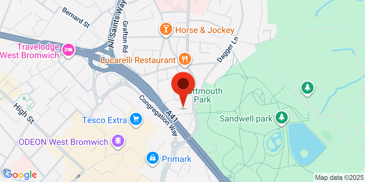 Map of New Street North, West Bromwich, West Midlands, B71