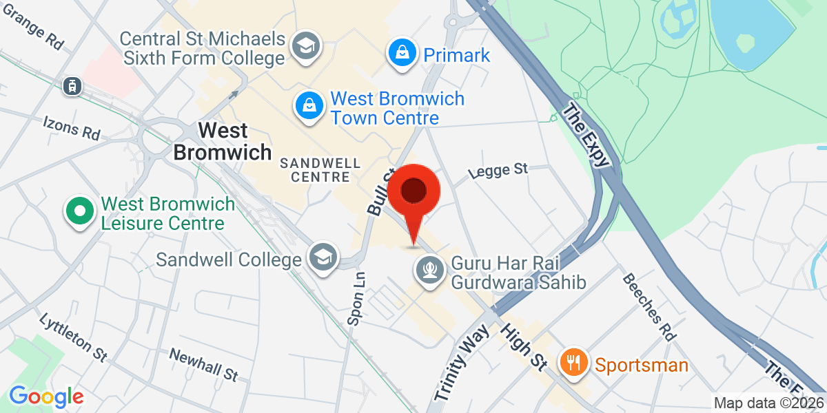 Map of 150 High Street, West Bromwich, West Midlands, B70