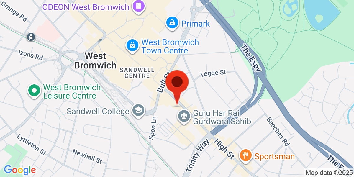 Map of 150 High Street, West Bromwich, West Midlands, B70