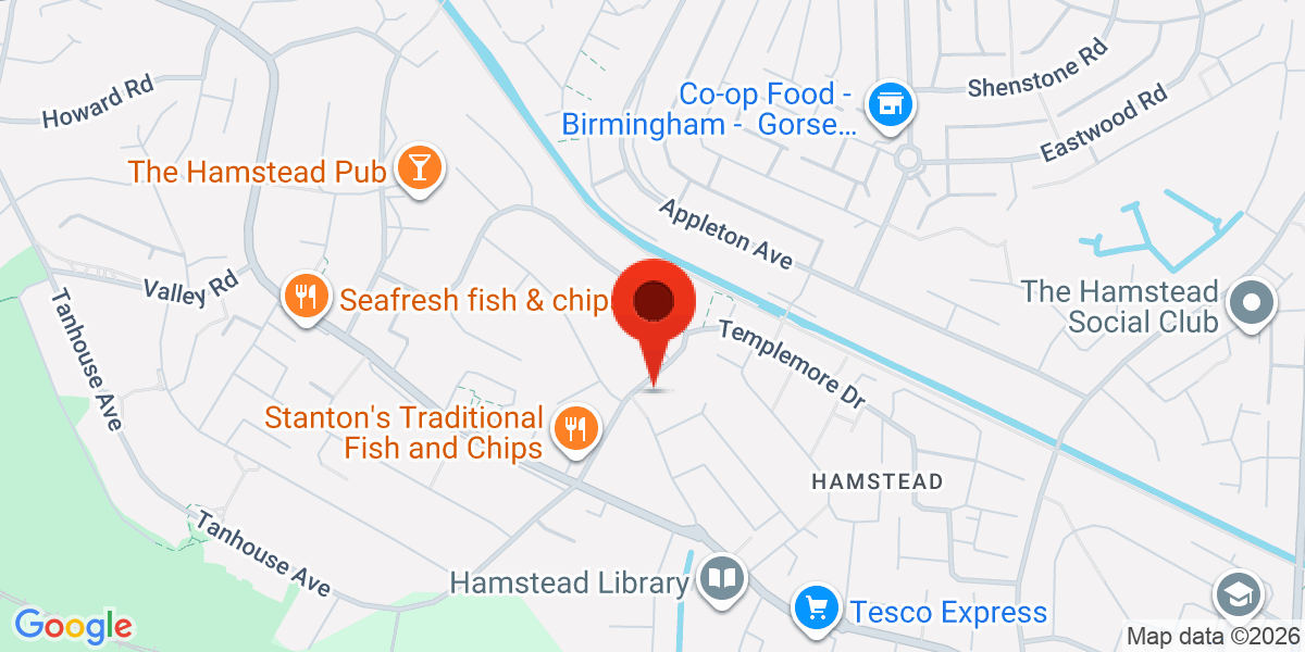 Map of Stanton Road, Birmingham, West Midlands, B43