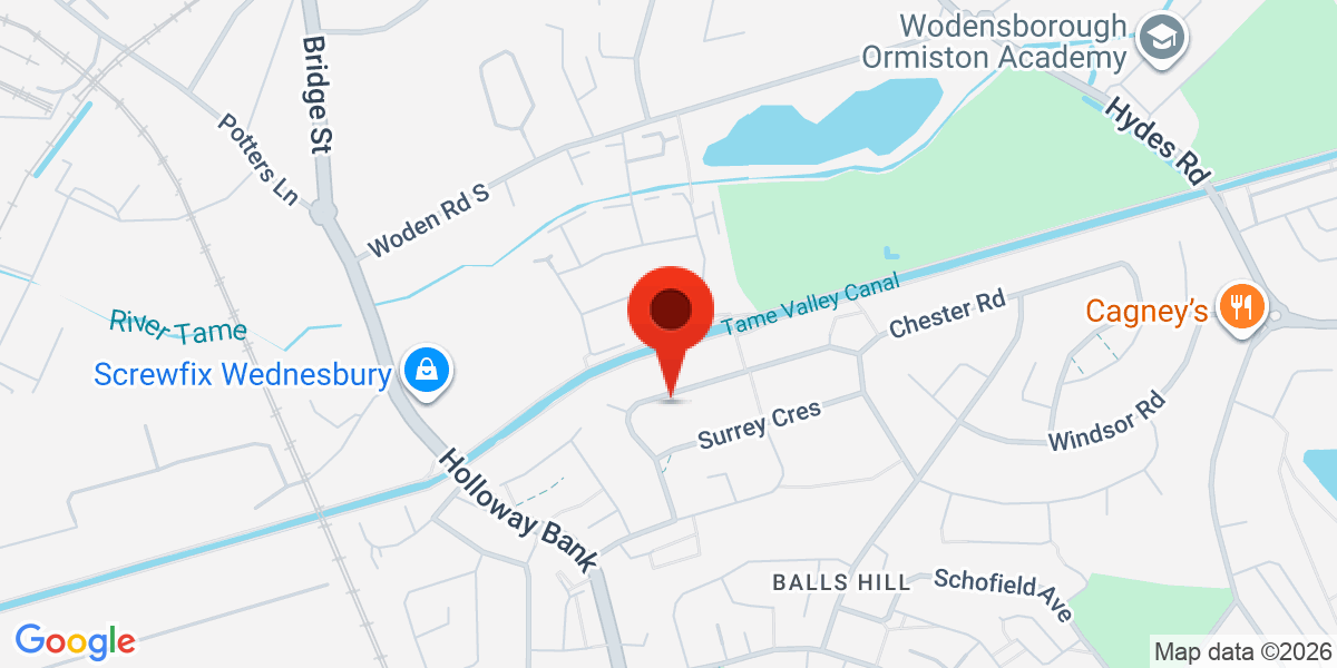 Map of Hampshire Road, West Bromwich, West Midlands, B71