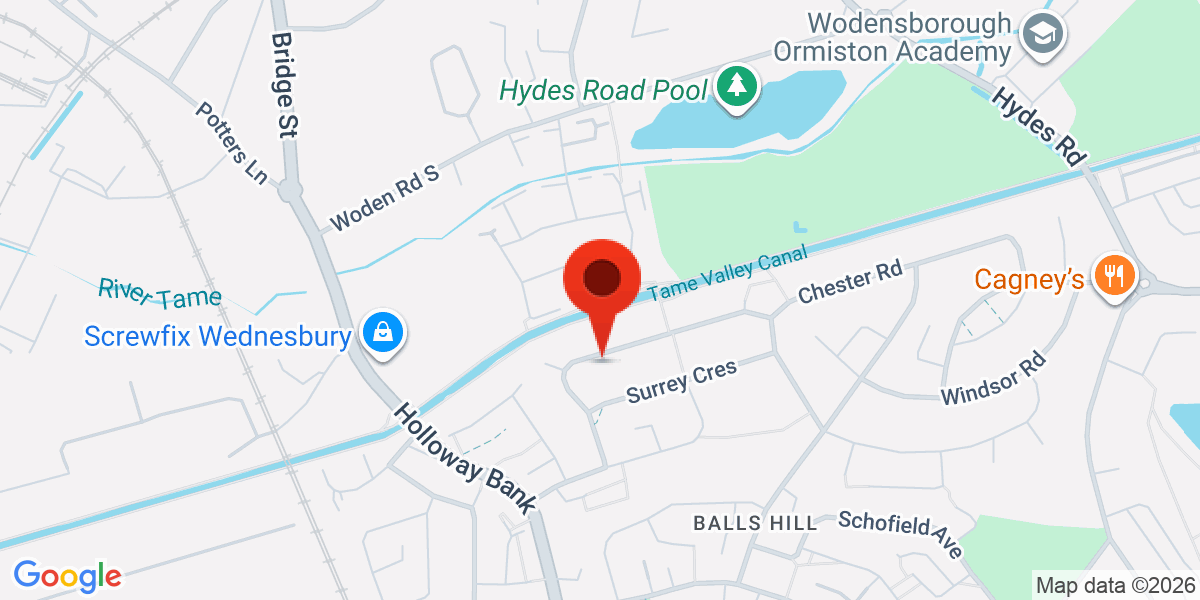 Map of Hampshire Road, West Bromwich, West Midlands, B71