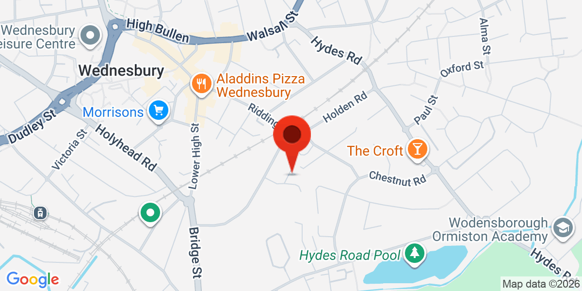 Map of Wakes Road, Wednesbury, West Midlands, WS10