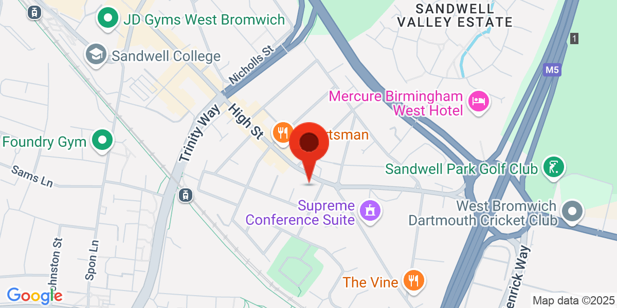 Map of Birmingham Road, West Bromwich, West Midlands, B70