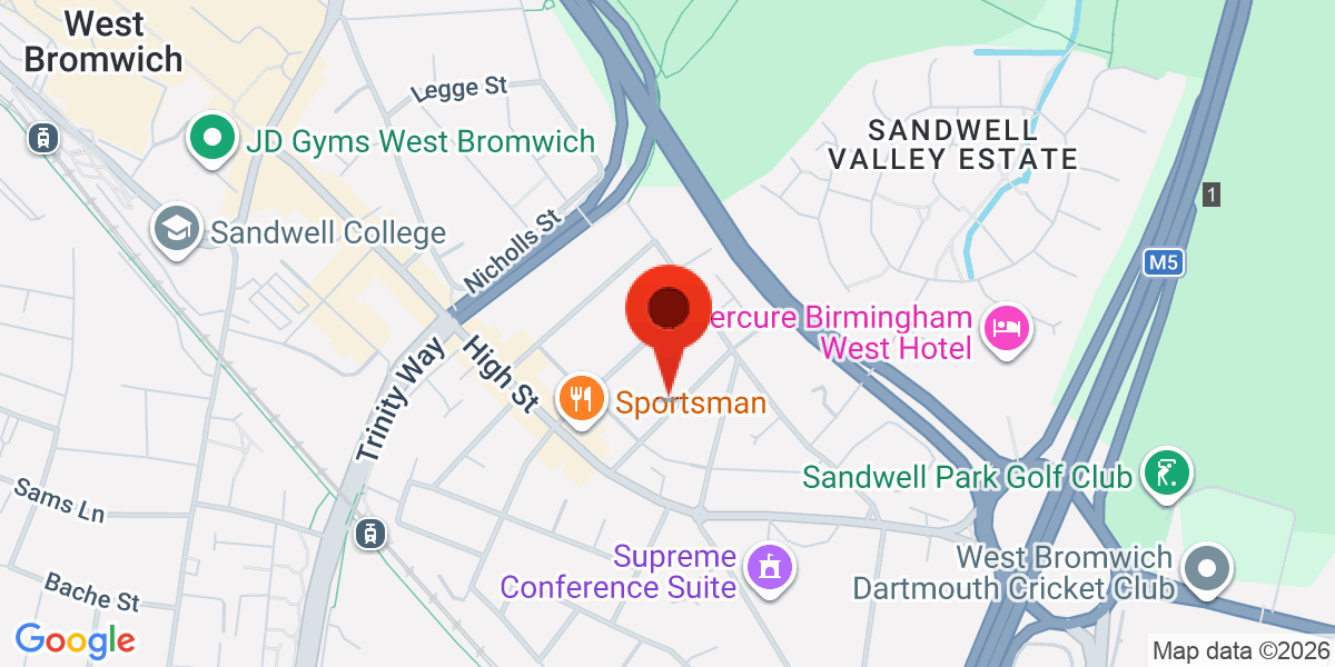 Map of Jesson Street, West Bromwich, West Midlands, B70
