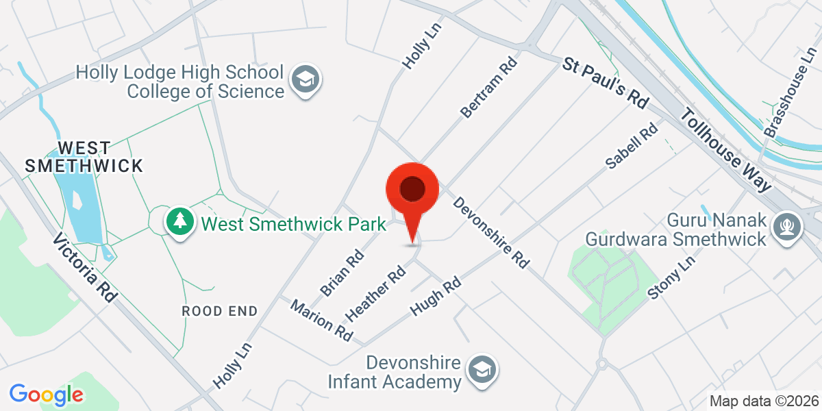 Map of Jacmar Crescent, Smethwick, West Midlands, B67