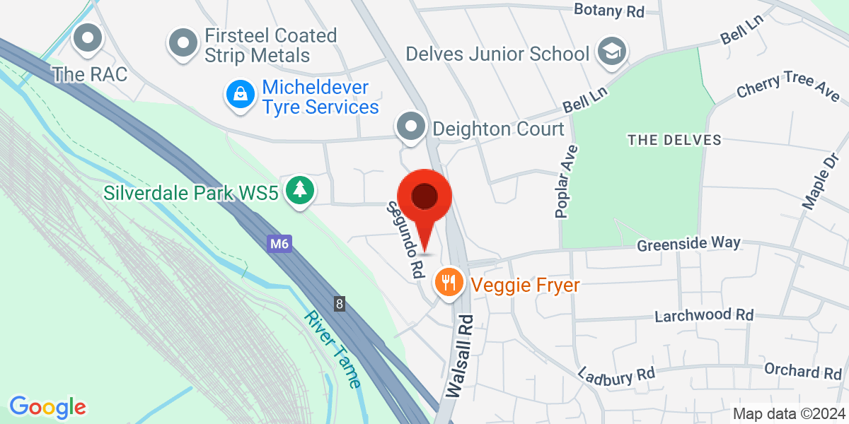Map of Segundo Road, Walsall, West Midlands, WS5