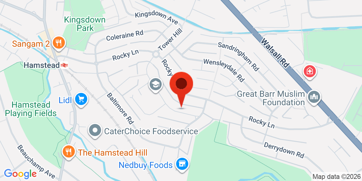 Map of Dorrington Road, Birmingham, West Midlands, B42