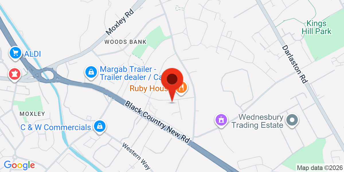 Map of Banfield Road, Wednesbury, West Midlands, WS10