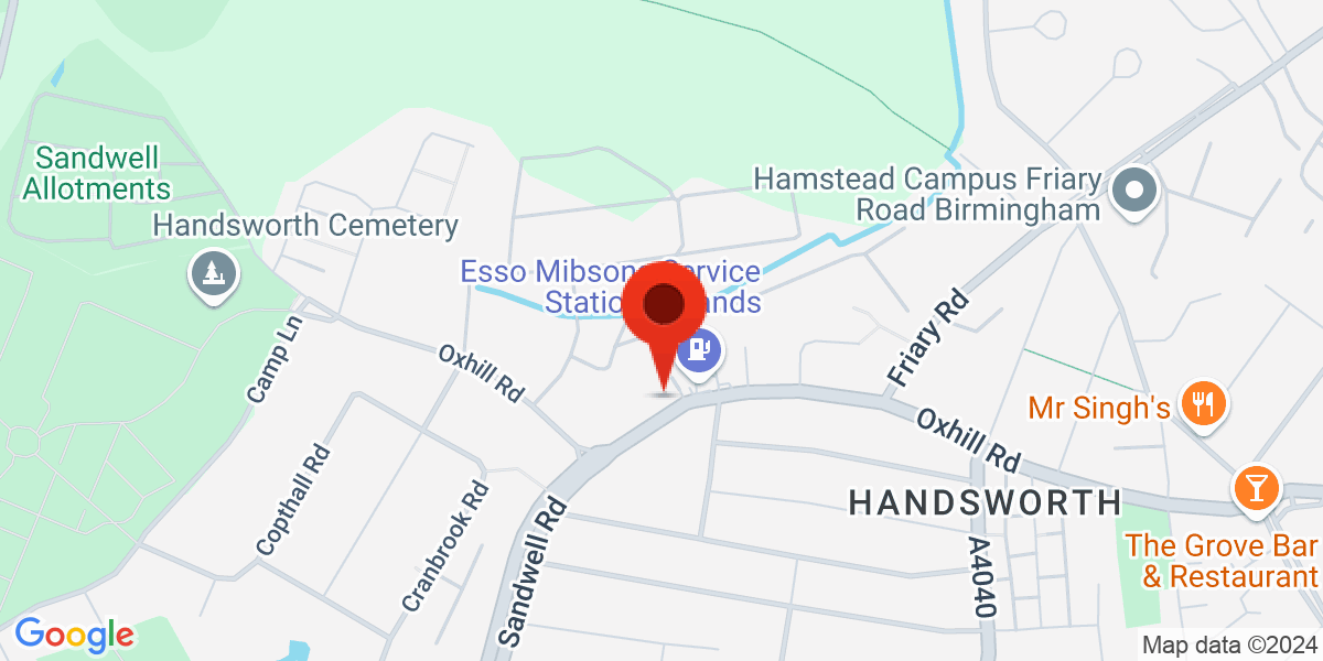 Map of Birmingham, B21