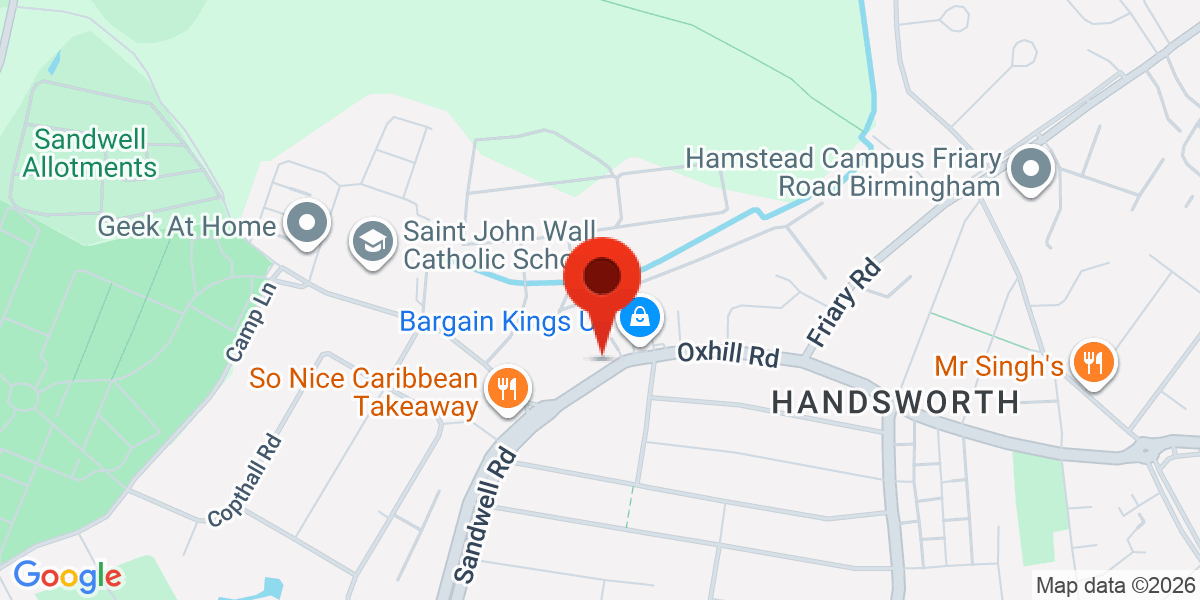 Map of Oxhill Road, B21 8EU
