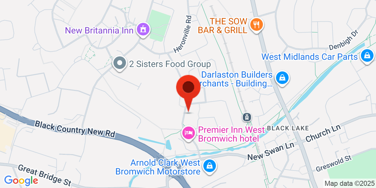 Map of West Bromwich, B70