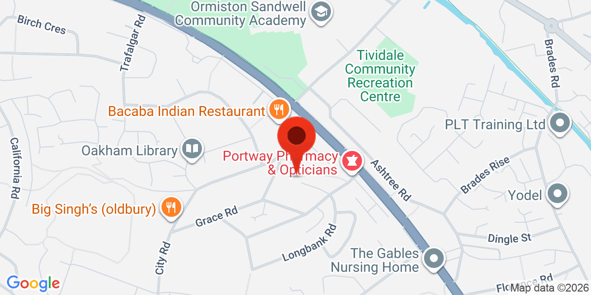 Map of Tividale, B69