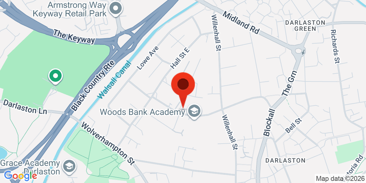 Map of Wednesbury, WS10