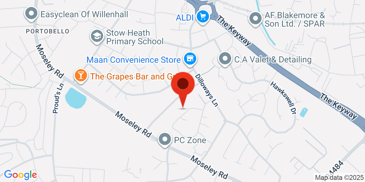 Map of Willenhall, WV13