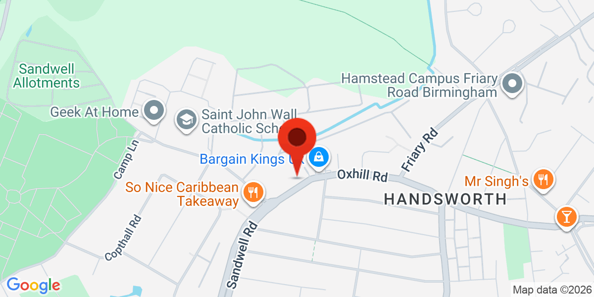 Map of Birmingham, B21
