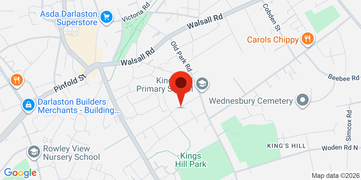 Map of Wednesbury, WS10