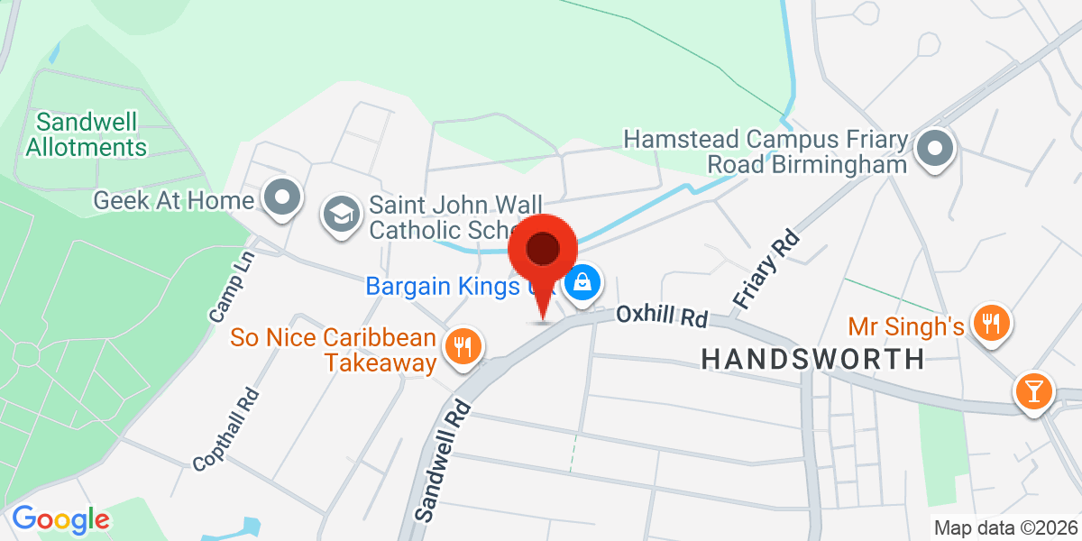 Map of Birmingham, B21