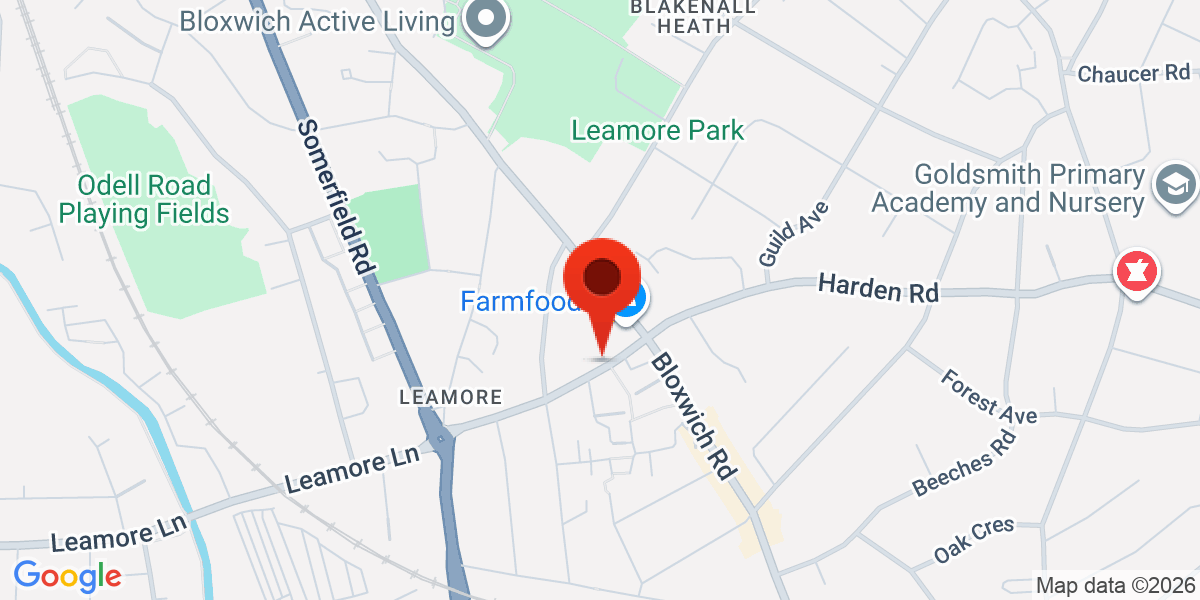 Map of Leamore Lane, Walsall, WS3