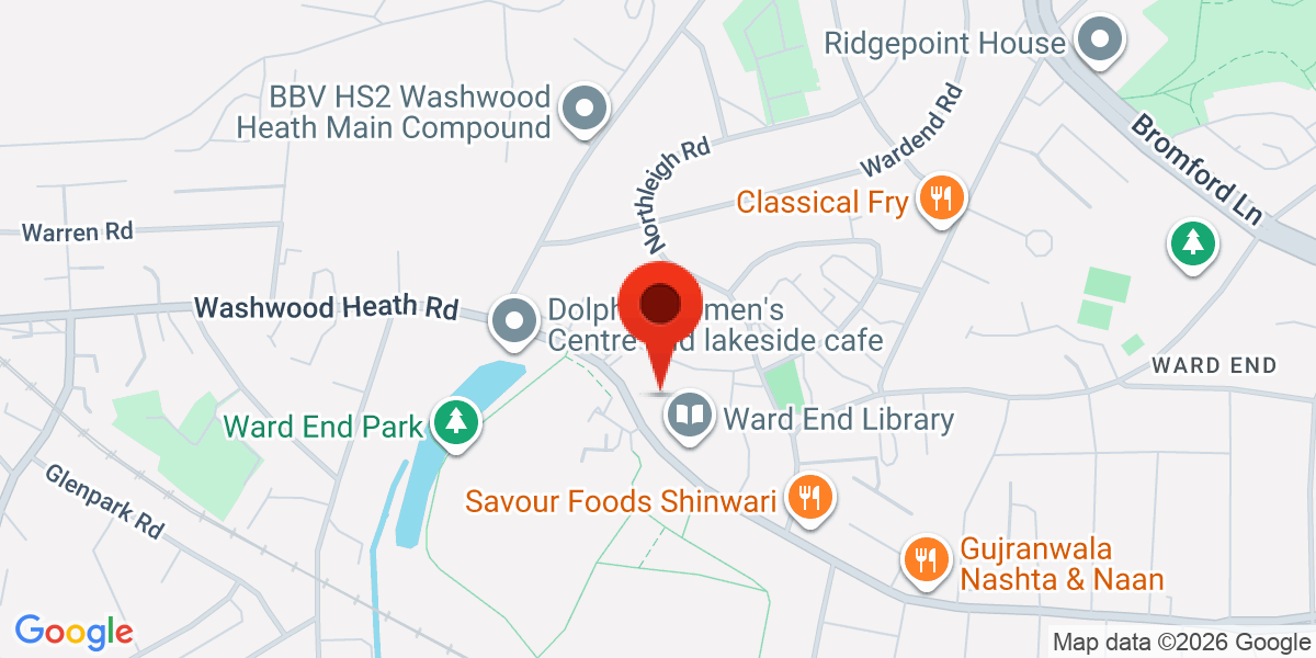 Map of Washwood Heath Road Birmingham, B8 2HE