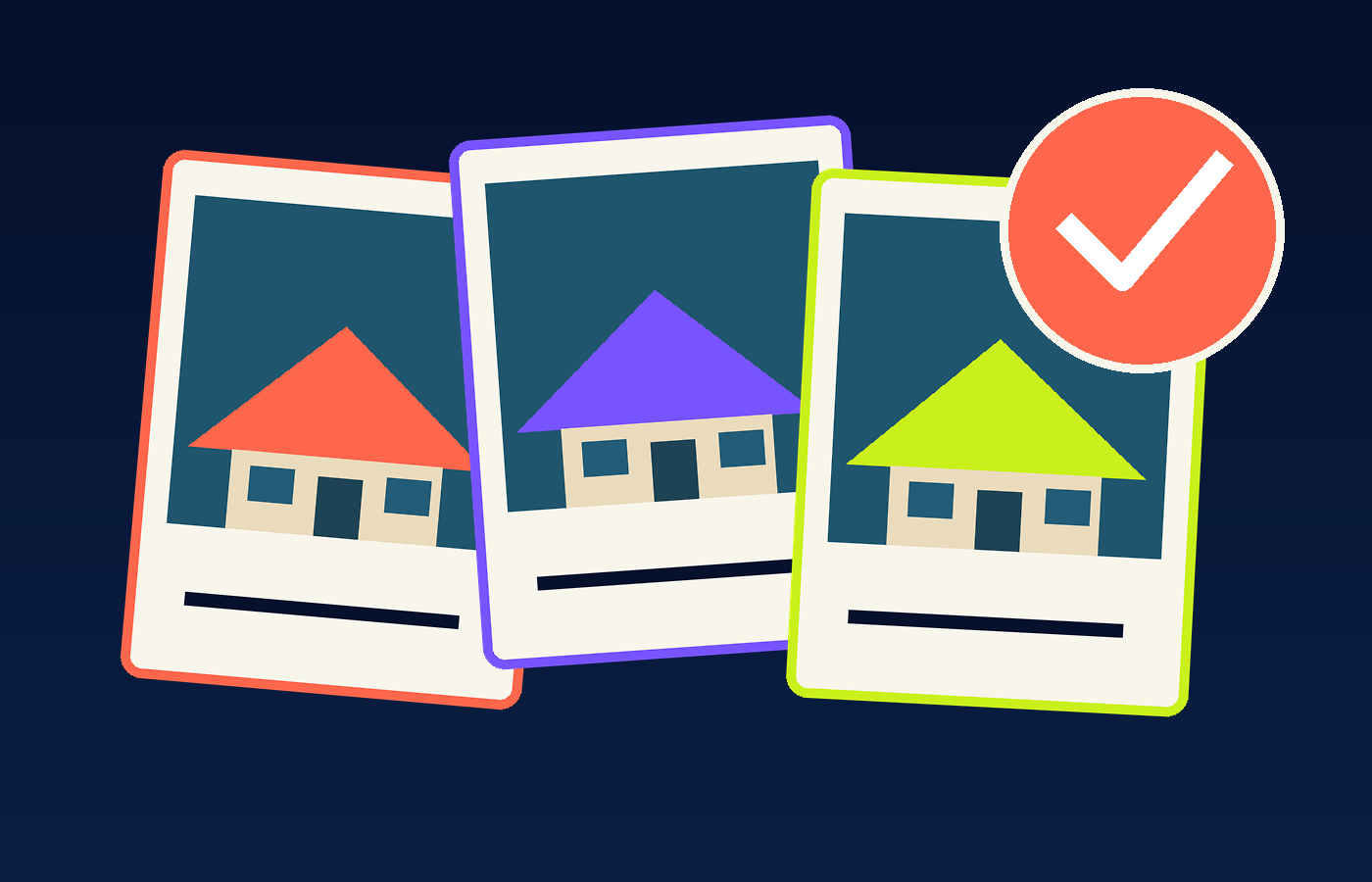 Funky property marketing illustration